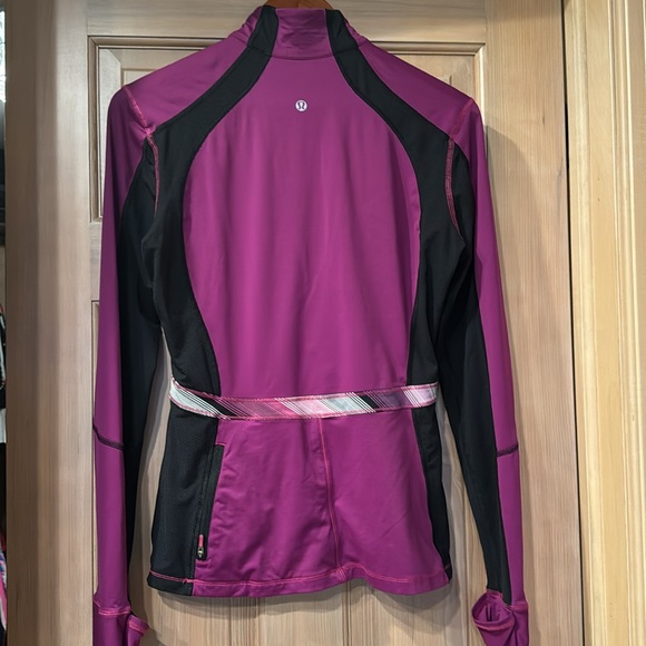 Lululemon 1/2 Zip Long Sleeve Magenta Top - Picture 4 of 8